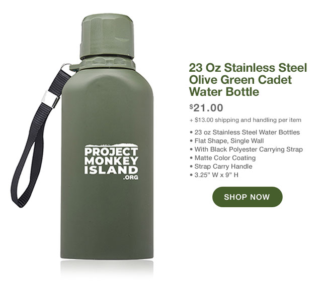 23 Oz Stainless Steel Olive Green Cadet Water Bottle,  $21.00 +s&h
